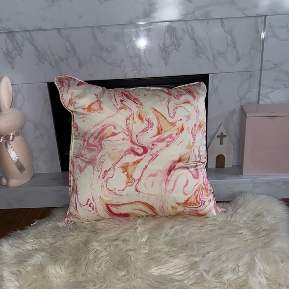 Pink and Orange Marble Throw Pillows - Picture 14 of 14